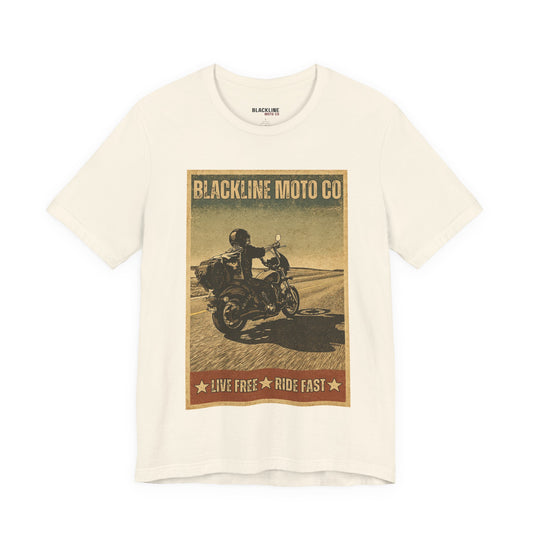 Blackline Moto Co – “Live Free, Ride Fast” T-Shirt