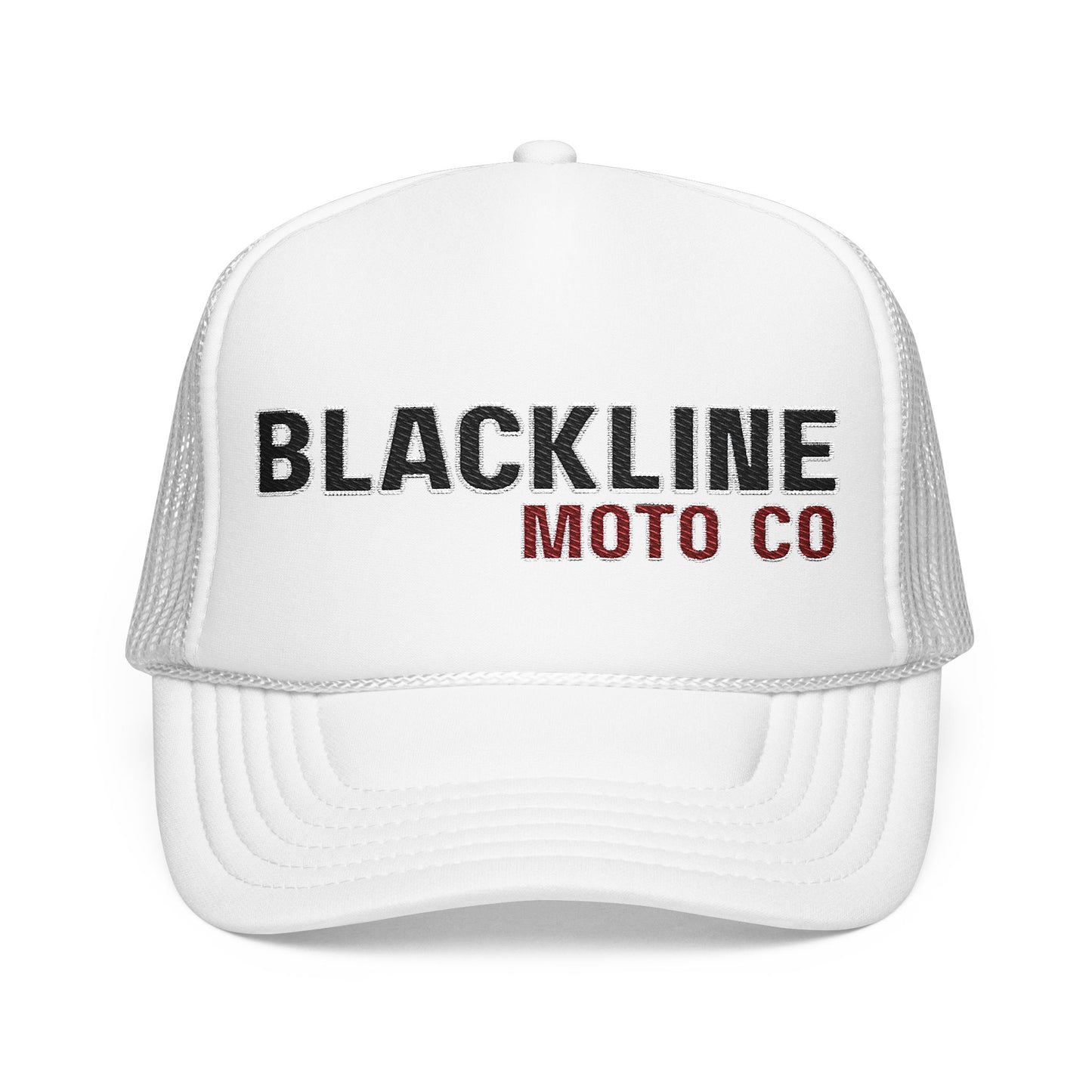 Blackline Moto Co – Foam Trucker Hat (Embroidered Logo)