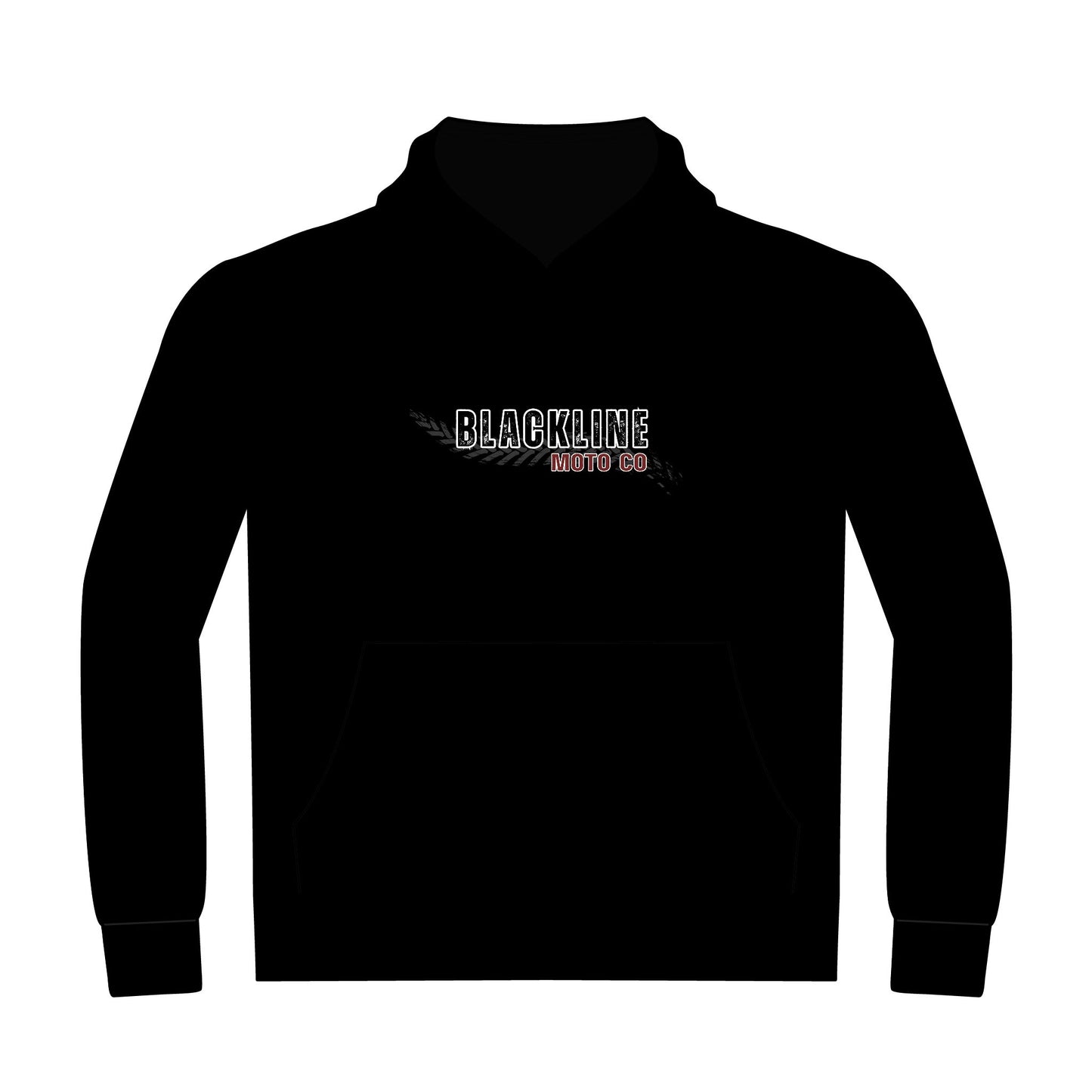 Blackline Moto Co – Logo Hoodie (Tire Design)