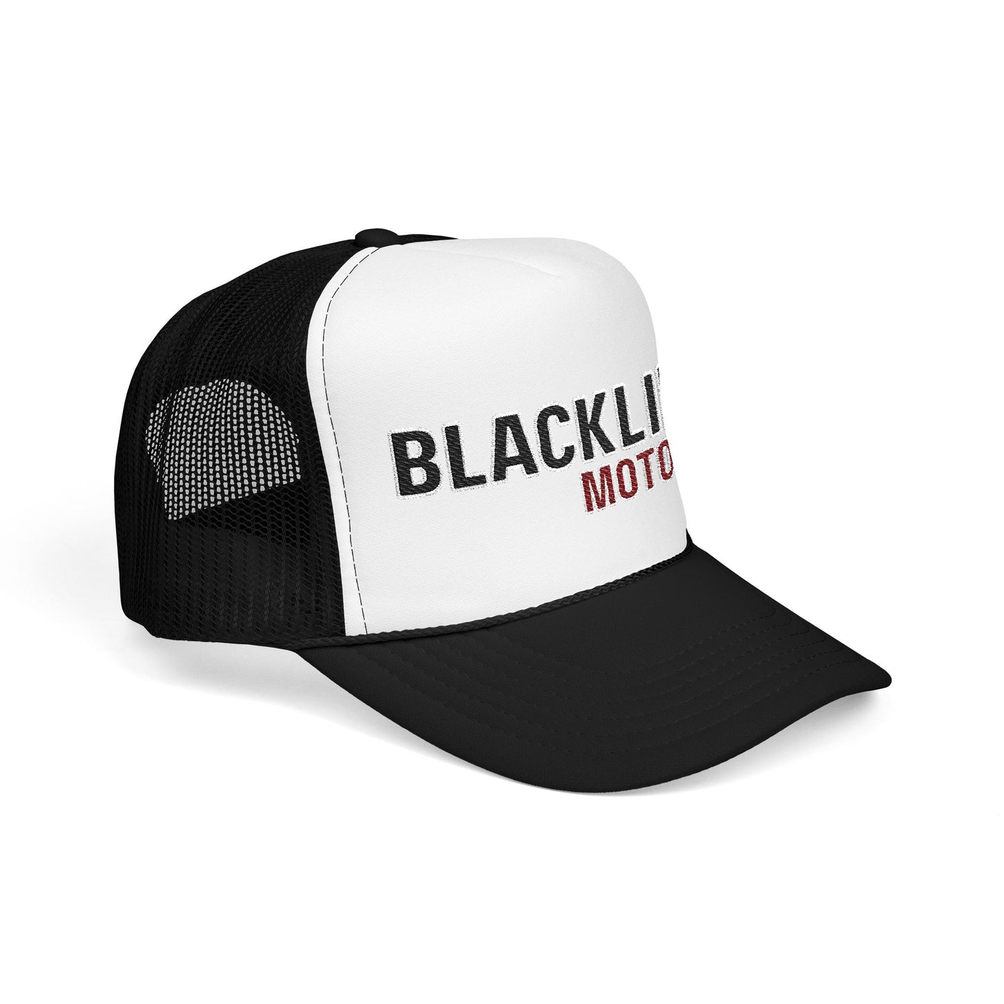 Blackline Moto Co – Foam Trucker Hat (Embroidered Logo)
