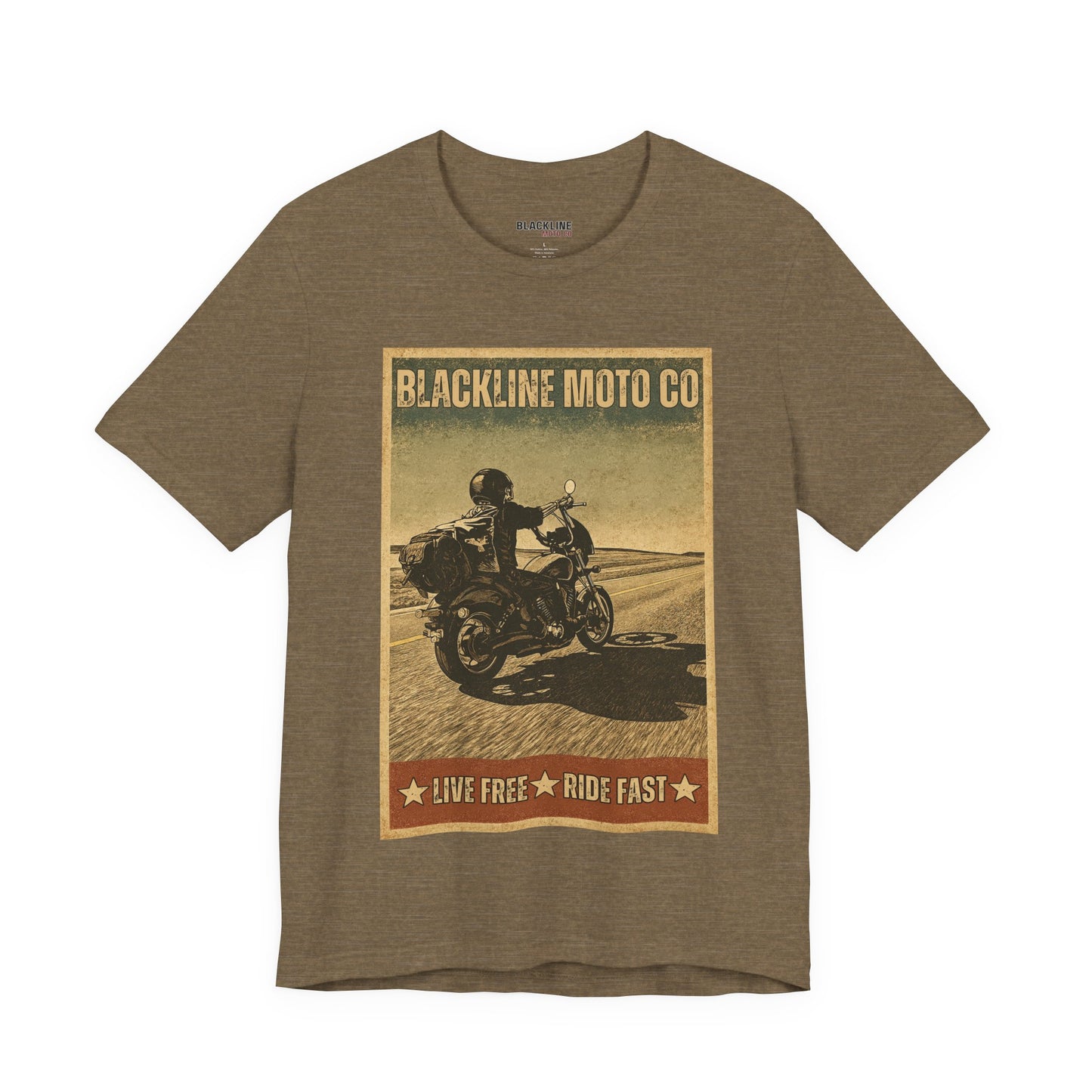 Blackline Moto Co – “Live Free, Ride Fast” T-Shirt