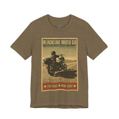Blackline Moto Co – “Live Free, Ride Fast” T-Shirt