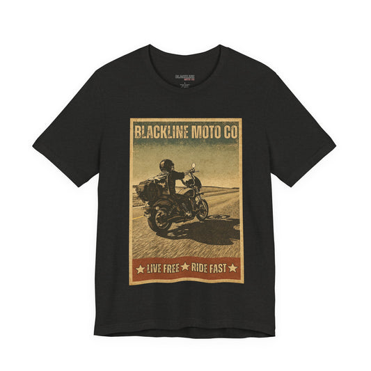 Blackline Moto Co – “Live Free, Ride Fast” T-Shirt