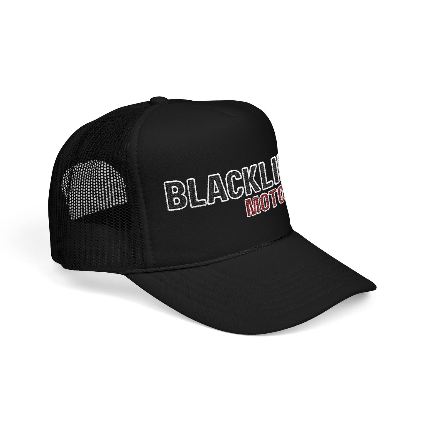 Blackline Moto Co – Foam Trucker Hat (Embroidered Logo)