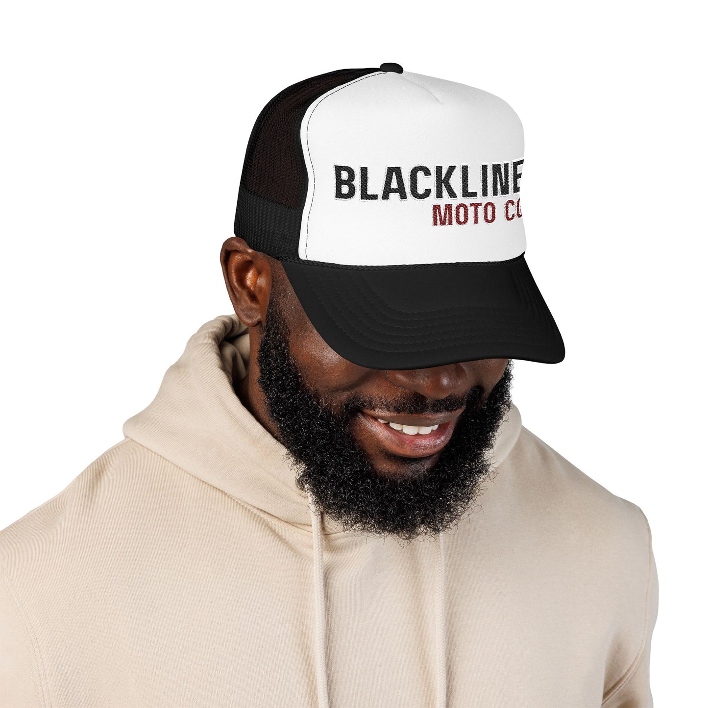 Blackline Moto Co – Foam Trucker Hat (Embroidered Logo)