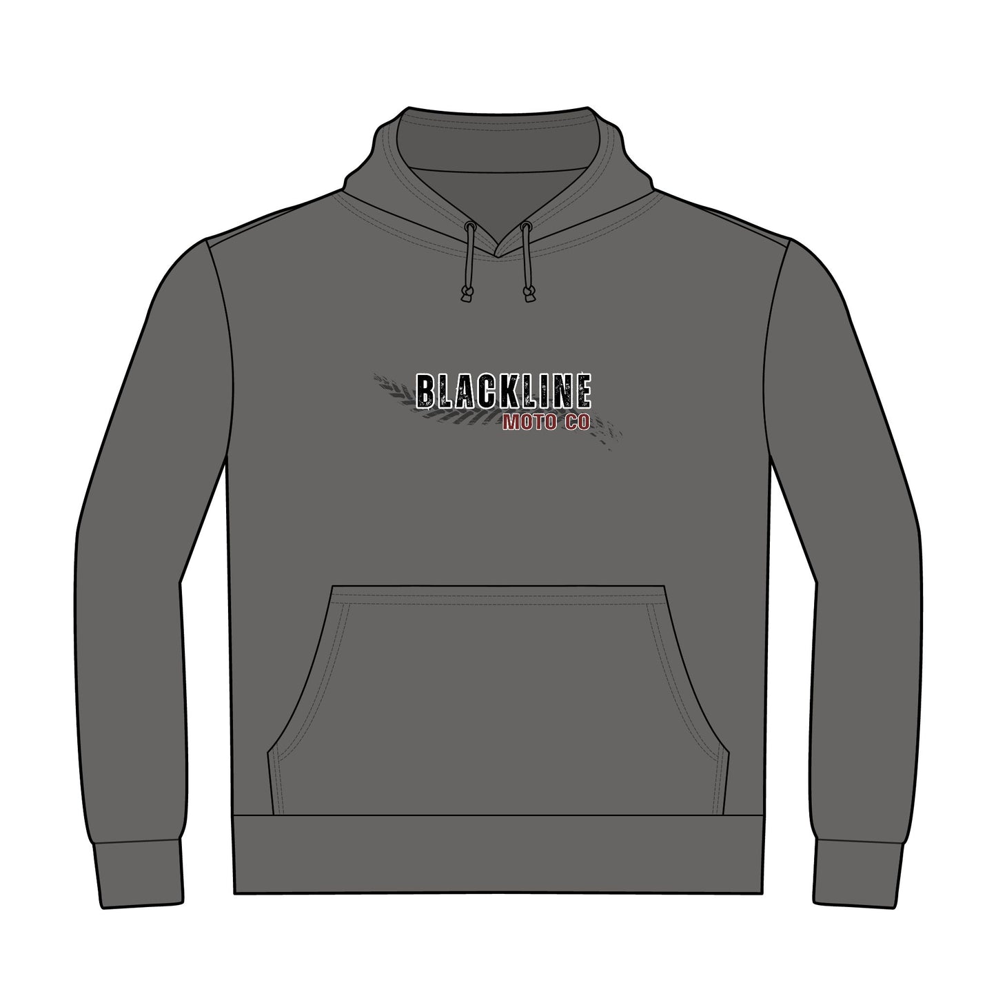 Blackline Moto Co – Logo Hoodie (Tire Design)