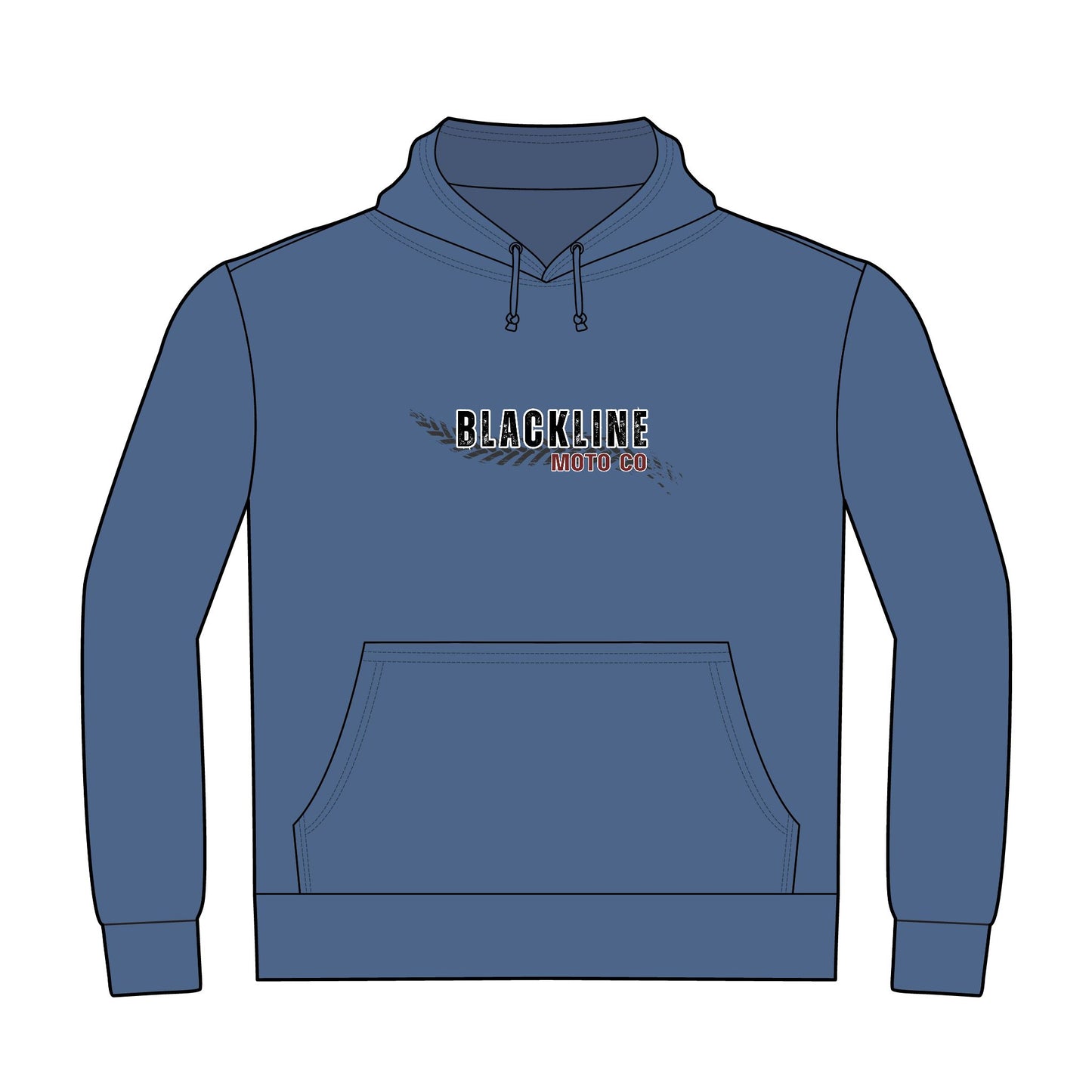 Blackline Moto Co – Logo Hoodie (Tire Design)