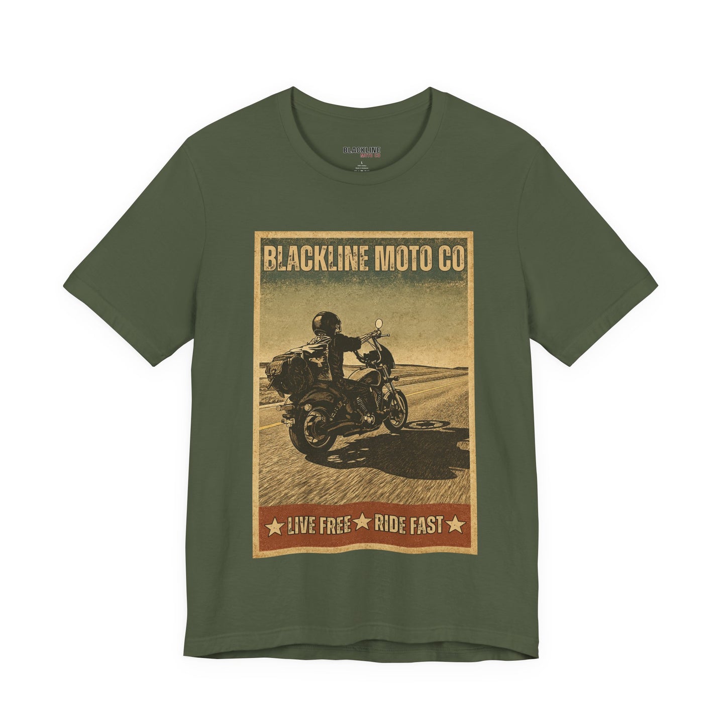 Blackline Moto Co – “Live Free, Ride Fast” T-Shirt